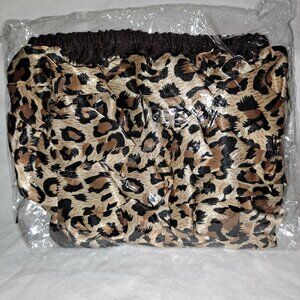 New BABY BLOOMERS Leopard Print Ruffle diaper cover Small 6-12 month Shorts Pant